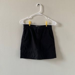 Everlane black denim skirt